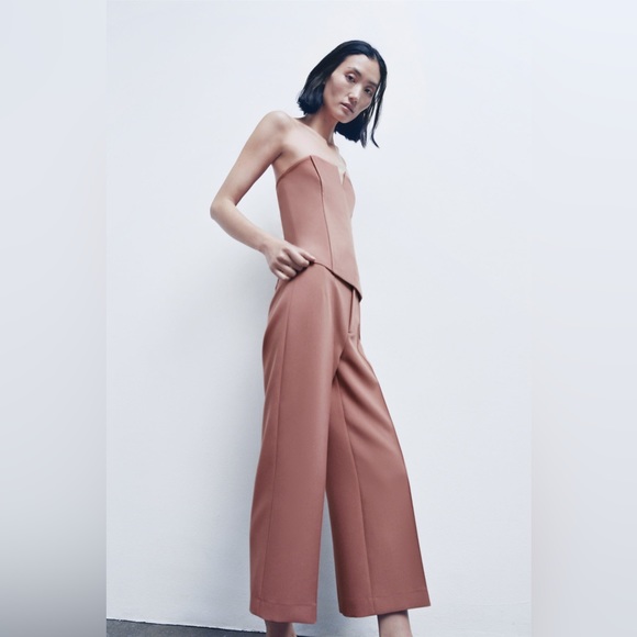 NWT Zara Woman Cullotes Cropped Pants Size XS - Picture 2 of 13